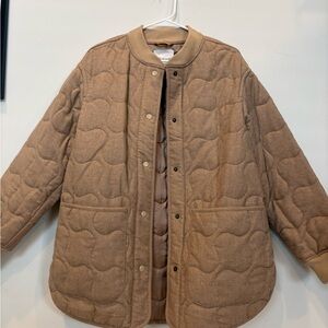 Madewell Quilted Jacket in Light Tan